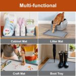 ukeetap Extra Thick Silicone Mat Waterproof with Raised Edge 19” x 12”, BPA Free... - Image 9