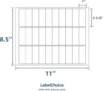 100 Sheets 3000 Pcs 30-up 1" x 2-5/8" Shipping Address FBA Labels for Laser & In... - Image 3