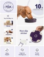 LE TAUCI Ceramic Slow Feeder Dog Bowls Small Breed, 0.6 Cups Dog Food Dish for F... - Image 5