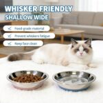 [8 Pack] Stainless Steel Cat Bowls, Cat Dishes Whisker Friendly with Non-Slip Si... - Image 6