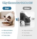 [8 Pack] Stainless Steel Cat Bowls, Cat Dishes Whisker Friendly with Non-Slip Si... - Image 7