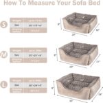 JOEJOY Rectangle Dog Bed for Large Medium Small Dogs - Washable Orthopedic Sofa ... - Image 5