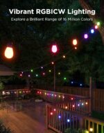 Govee S14 Bulb Outdoor String Lights 2, 96ft Smart RGBIC Warm White Lights with ... - Image 3