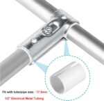 20 Sets T Pipe Connector Tee Clamp Fittings, Fits 1/2" EMT Conduit with PE Adapt... - Image 4