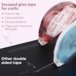 Secopad Scrapbook Tape, 4 Pack Double Sided Tape Roller for Crafts, Adhesive Glu... - Image 3