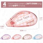 Secopad Scrapbook Tape, 4 Pack Double Sided Tape Roller for Crafts, Adhesive Glu... - Image 6