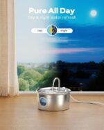 Cat Water Fountain Stainless Steel: Cat Fountain for Drinking - 88oz/2.6L Pet Wa... - Image 5