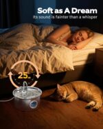 Cat Water Fountain Stainless Steel: Cat Fountain for Drinking - 88oz/2.6L Pet Wa... - Image 9