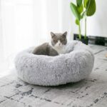 Modern Soft Plush Round Pet Bed for Cats or Small Dogs, Mini Medium Sized Dog Ca... - Image 4