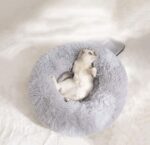 Modern Soft Plush Round Pet Bed for Cats or Small Dogs, Mini Medium Sized Dog Ca... - Image 5