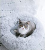 Modern Soft Plush Round Pet Bed for Cats or Small Dogs, Mini Medium Sized Dog Ca... - Image 6