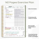 Fitness Workout Journal for Women & Men, A5(5.5" x 8.2") Workout Log Book Planne... - Image 3