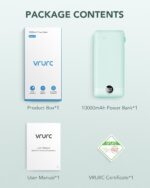 VRURC Portable Charger Built-in Cables and AC Wall Plug, USB C Power Bank 10000m... - Image 9
