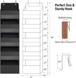 TYMENSH Over Door Organizer with 5 Large Pockets, Heavy Duty Hanging Organizer S... - Image 3