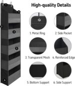TYMENSH Over Door Organizer with 5 Large Pockets, Heavy Duty Hanging Organizer S... - Image 4