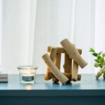 Sziqiqi Handmade Wooden Tea Light Candle Holder with Glass Cup Rustic Country Co... - Image 4