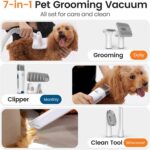 oneisall Dog Grooming Vacuum, Pet Grooming Vacuum with Clipper Nail Grinder, 1.5... - Image 3