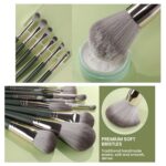 14 PCS Makeup Brush Set Professional for Full Face & Eyes - Hypoallergenic Soft ... - Image 8