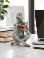 Modern Abstract Reading Figure Unique Home Decor for Bedroom, Desk, Office for F... - Image 9