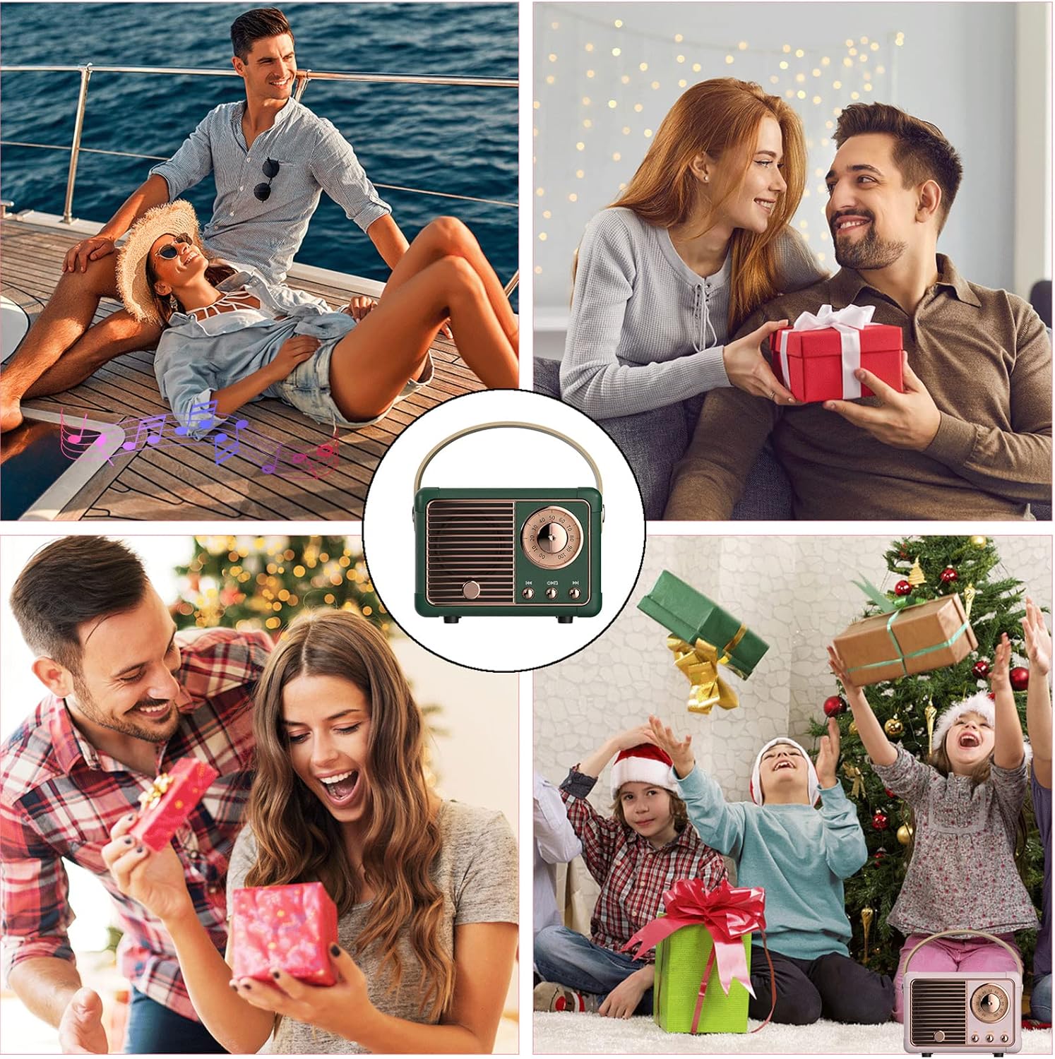 Dosmix Retro Bluetooth Speaker, Vintage Decor, Mini Wireless Bluetooth Speaker, ... - Image 3