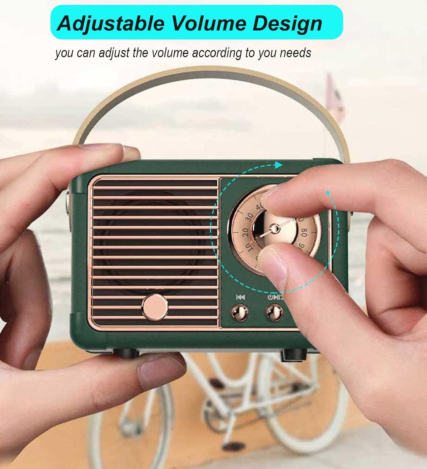 Dosmix Retro Bluetooth Speaker, Vintage Decor, Mini Wireless Bluetooth Speaker, ... - Image 5