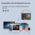 Dosmix Retro Bluetooth Speaker, Vintage Decor, Mini Wireless Bluetooth Speaker, ... - Image 6