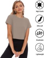 Dalavch 4/6 Pack Women's Crop Top Short Sleeve Athletic Workout Yoga Running Gym... - Image 4