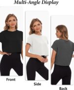Dalavch 4/6 Pack Women's Crop Top Short Sleeve Athletic Workout Yoga Running Gym... - Image 6