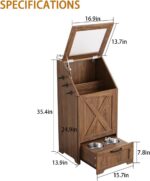 Dog Feeding Station,Dog Food Storage Cabinet,Pet Feeding Station with 2 Elevated... - Image 3