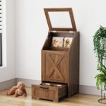 Dog Feeding Station,Dog Food Storage Cabinet,Pet Feeding Station with 2 Elevated... - Image 4