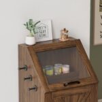 Dog Feeding Station,Dog Food Storage Cabinet,Pet Feeding Station with 2 Elevated... - Image 9