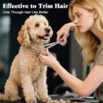 Professional 4 in 1 Dog & Cat Grooming Scissors Kit with Safety Round Tips,Sharp... - Image 3