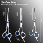 Professional 4 in 1 Dog & Cat Grooming Scissors Kit with Safety Round Tips,Sharp... - Image 8