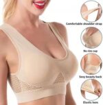 Breathable Bras for Women No Steel Ring Plus Size Soft Cool Liftup Air Bra No Un... - Image 3