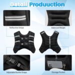 Ragebby Weighted Vest, 6lb/8lb/12lb/16lb/20lb/30lb for Men, Women with Reflectiv... - Image 6