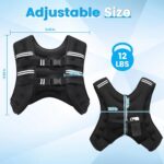 Ragebby Weighted Vest, 6lb/8lb/12lb/16lb/20lb/30lb for Men, Women with Reflectiv... - Image 7