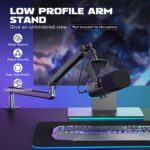 FIFINE Microphone Boom Arm, Low Profile Adjustable Stick Microphone Arm Stand wi... - Image 3
