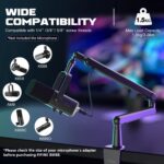 FIFINE Microphone Boom Arm, Low Profile Adjustable Stick Microphone Arm Stand wi... - Image 5