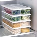 3 Pack Stackable Food Storage Containers - 1500ml (51oz) Fridge Organizer with R... - Image 8