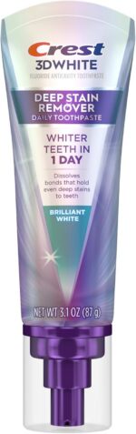 Crest 3D White Deep Stain Remover Toothpaste, Teeth whitening for Adults, 3.1oz,... - Image 16