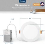 Amico 12 Pack 6 Inch 5CCT Ultra-Thin LED Recessed Ceiling Light with Junction Bo... - Image 7