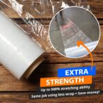 4 Rolls x 18" x 1500 Feet x 80 Gauge Clear Commercial Grade Heavy Duty Plastic S... - Image 3