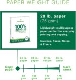 PrintWorks 100% Recycled Printer Paper 8.5" x 11" White - 20 lb Copy & Multipurp... - Image 5