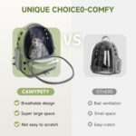Cawypety Cat Backpack Carrier, Breathable Cat Carrier Large Space Bubble Pet Bac... - Image 3