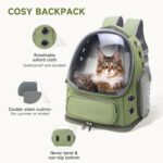 Cawypety Cat Backpack Carrier, Breathable Cat Carrier Large Space Bubble Pet Bac... - Image 7