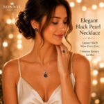 NONNYL Gifts for Women Wife-Tahitian-Black-Pearl-Necklace-Gift for Wife Wedding ... - Image 4