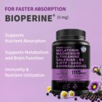 12-in-1 Melatonin Sleep Capsules - Natural Sleep Aids for Adults with Melatonin ... - Image 9