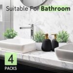 Der Rose 4 Pack Fake Plants Mini Artificial Greenery Potted Plants for Home Deco... - Image 6