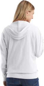 Hanes womens Slub Knit Full-zip Hoodie, Textured Cotton Zip-up T-shirt Hoodie fo... - Image 3