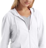 Hanes womens Slub Knit Full-zip Hoodie, Textured Cotton Zip-up T-shirt Hoodie fo... - Image 5
